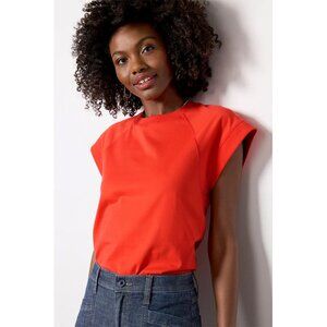 Evereve Nora Muscle Tee - Red - SMALL